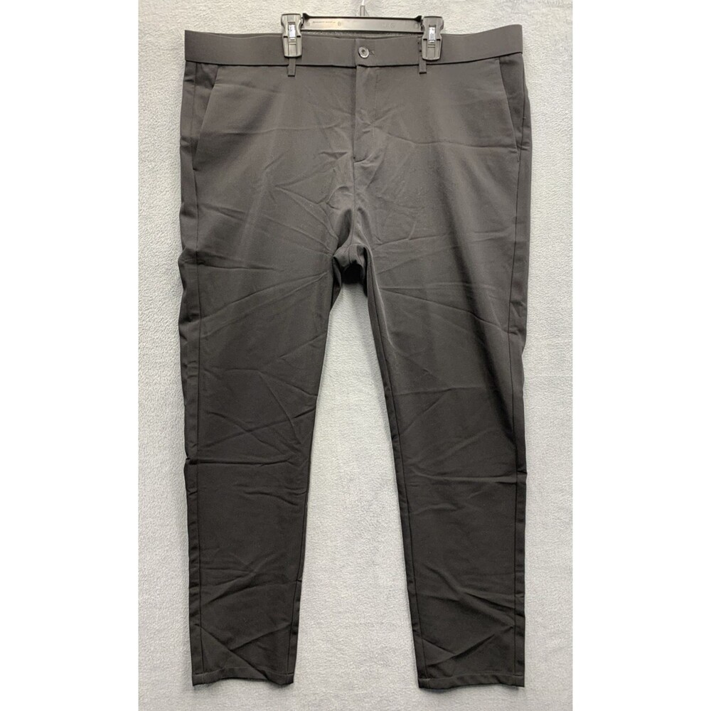 Plaid & Plain Chino Golf Pants Mens Slim Fit Size 40X30 Black Sports Outdoors